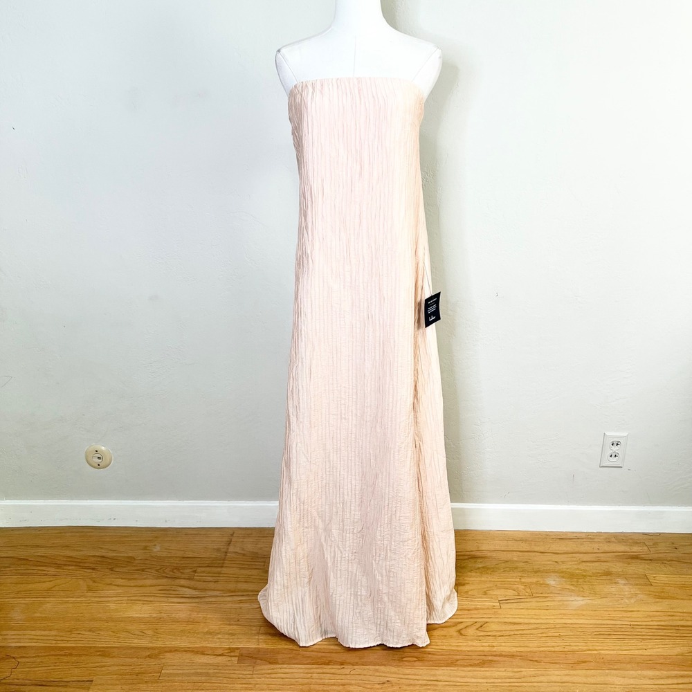 Lulu's Blush Pink Strapless Maxi Dress